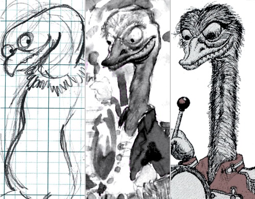 three drawings by troy mamer